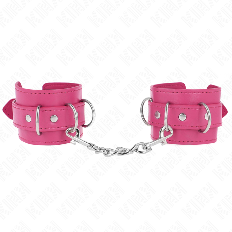 KINK - 3 APPAREILS-POIGNETS AJUSTABLES ROSE 17 KINK - 3 APPAREILS-POIGNETS AJUSTABLES ROSE 17,5-25 CM X 6 CM – Image 1