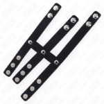 KINK - ANNEAU PÉNIS EN CUIR TRIPLE AVEC FERMETURE À PRESSION – Image 8