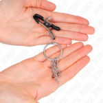 KINK - PINCE A METON O RING ET PETITE CHAINE ARGENT 6 CM – Image 3