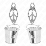 KINK - PINCES À SEINS TRÈFLE JAPONAIS AVEC SEAU ARGENT