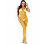 LEG AVENUE - ROBE LONGUE FILET JAUNE TAILLE UNIQUE – Image 2