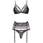 LIVCO CORSETTI FASHION - SNEHANA LC 90443 SOUTIEN-GORGE + JARRETIÈRE + CULOTTE NOIR – Image 3