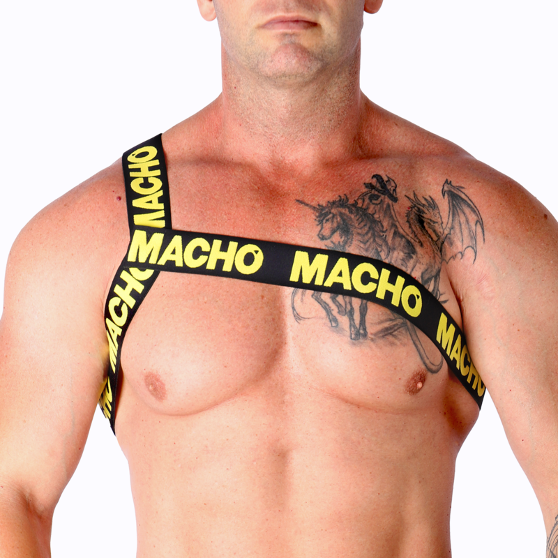 MACHO - HARNAIS ROMAIN JAUNE L/XL MACHO - HARNAIS ROMAIN JAUNE L/XL – Image 1