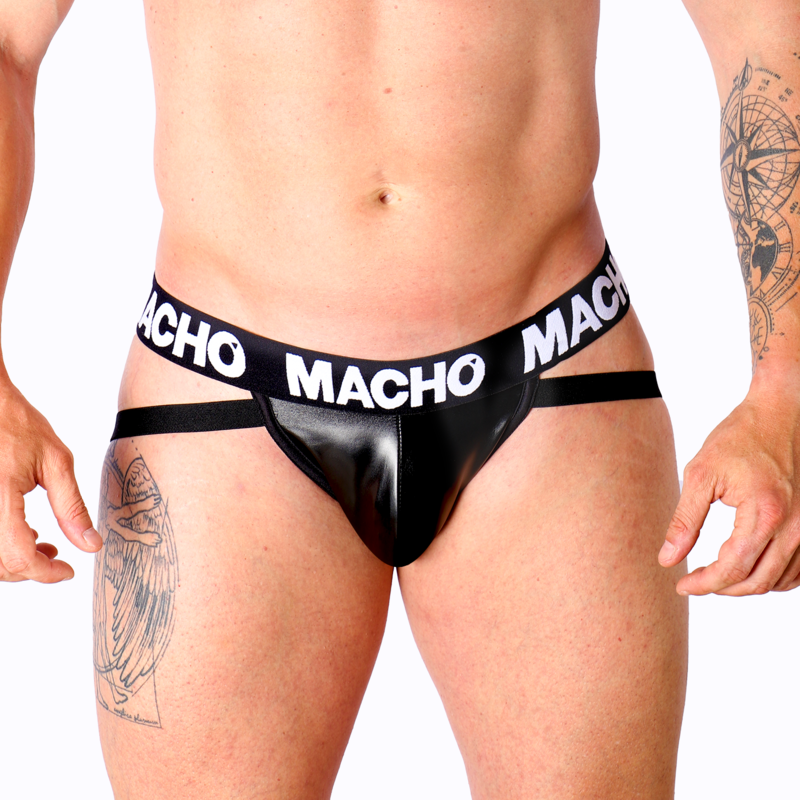 MACHO - MX25NC JOCK CUIR NOIR S MACHO - MX25NC JOCK CUIR NOIR S – Image 1