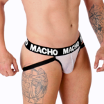 MACHO - MX26X1 JOCK GRID BLANC L – Image 2