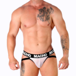 MACHO - MX26X1 JOCK GRID BLANC XL – Image 5
