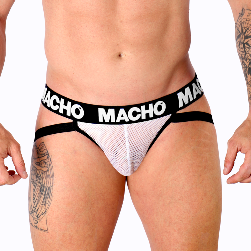 MACHO - MX26X1 JOCK GRID BLANC XL MACHO - MX26X1 JOCK GRID BLANC XL – Image 1