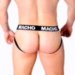 MACHO - MX27GR JOCK CUIR GRIS BEIGE L – Image 6