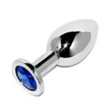 METAL HARD - PLUG ANAL BLEU DIAMANT PETIT 5,71CM – Image 2