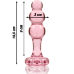 NEBULA SERIES BY IBIZA - MODÈLE 1 PLUG ANAL VERRE BOROSILICATE ROSE 10.5 CM -O- 3 CM – Image 3