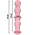 NEBULA SERIES BY IBIZA - MODÈLE 10 GODE EN VERRE BOROSILICATE ROSE 16.5 CM -O- 3.5 CM – Image 3
