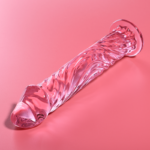 NEBULA SERIES BY IBIZA - MODÈLE 12 GODE EN VERRE BOROSILICATE ROSE 17 CM -O- 3.5 CM – Image 2