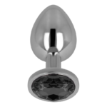 OHMAMA - PLUG ANAL AVEC CRISTAL NOIR 8 CM – Image 2