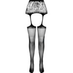 PASSION - COLLANT NOIR AVEC JARRETIÈRE S028 TAILLE UNIQUE – Image 5