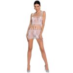 PASSION - FEMME BS090 BODYSTOCKING BLANC TAILLE UNIQUE