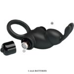 PRETTY LOVE - ANNEAU VIBRANT + STIMULATEUR DE CLITORIS RABBIT 10 VIBRATIONS NOIR – Image 5