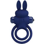 PRETTY LOVE - DAREY DOUBLE ANNEAU VIBRANT LAPIN BLEU – Image 3