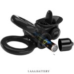 PRETTY LOVE - PASSIONATE RING DOUBLE ANNEAU VIBRANT + STIMULATEUR DE CLITORIS NOIR – Image 3