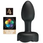 PRETTY LOVE - PLUG ANAL OLMAN AVEC LUMIÈRE LED NOIR 8,8 CM