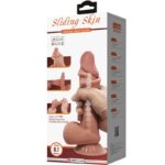 PRETTY LOVE - SÉRIE SLIDING SKIN GODE RÉALISTE AVEC VENTOUSE COULISSANTE PEAU BRUN 19,4 CM – Image 7