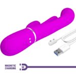 PRETTY LOVE - SHANIA TRIPLE RABBIT VIBRATEUR MULTIFONCTION ROSE – Image 6