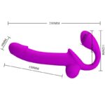 PRETTY LOVE - STIMULATEUR DOUBLE STRAP-ON KELPIE VIOLET – Image 4