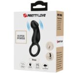 PRETTY LOVE - TRAE ANNEAU VIBRANT AVEC STIMULATEUR NOIR – Image 6