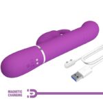 PRETTY LOVE - VIBRATEUR LAPIN MULTIFONCTION COALE 4 EN 1 VIOLET – Image 7