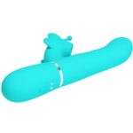 PRETTY LOVE - VIBRATEUR MULTIFONCTION LAPIN 4 EN 1 PAPILLON AQUA VERT – Image 4