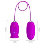 PRETTY LOVE - VIBRATEUR RECHARGEABLE DAISY DUAL EGG VIOLET – Image 6
