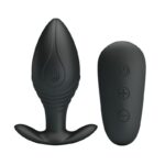 PRETTY LOVE - VIBRATEUR RECHARGEABLE REGINA ANAL PLUG NOIR – Image 2