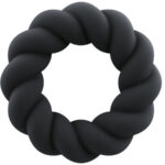 ROCKS-OFF - ANNEAU DE MASTURBATION EN SILICONE NOIR TWIST