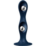 SATISFYER - DILDO EN SILICONE DOUBLE BALL-R BLEU – Image 2