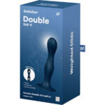 SATISFYER - DILDO EN SILICONE DOUBLE BALL-R BLEU – Image 4