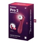 SATISFYER - PRO 2 GÉNÉRATION 3 TECHNOLOGIE AIR LIQUIDE VIN ROUGE – Image 5
