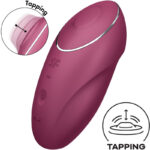 SATISFYER - TAP & CLIMAX 1 VIBRATEUR LAY-ON ROUGE – Image 4