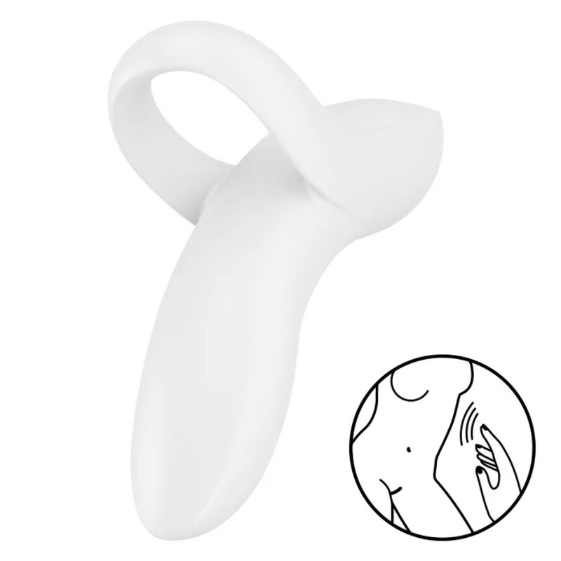 SATISFYER - VIBRATEUR DOIGTS BOLD LOVER BLANC SATISFYER - VIBRATEUR DOIGTS BOLD LOVER BLANC – Image 1