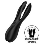 SATISFYER - VIBRATEUR THREESOME 2 NOIR – Image 2