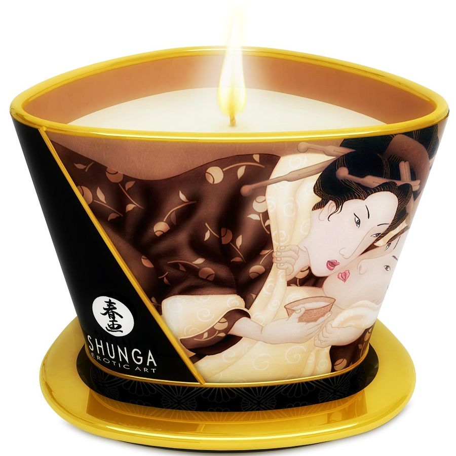 SHUNGA - BOUGIE DE MASSAGE AU CHOCOLAT MINI CARESS BY CANDELIGHT 170 ML SHUNGA - BOUGIE DE MASSAGE AU CHOCOLAT MINI CARESS BY CANDELIGHT 170 ML – Image 1