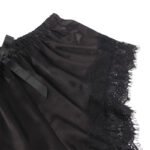 SUBBLIME - 953942 CHEMISE DE NUIT DÉCONTRACTÉE EN SOIE + PANTALON EN DENTELLE NOIR L/XL – Image 5