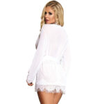 SUBBLIME - BABYDOLL BLANC MANCHES LONGUES ET  FRANGES S / M – Image 3