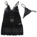 SUBBLIME - BABYDOLL  BRETELLES EN DENTELLE RÉGLABLES NOIR L/XL – Image 6