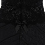 SUBBLIME - TISSU TULLE BABYDOLL AVEC DENTELLE ET DÉTAIL FLEUR NOIR L/XL – Image 5