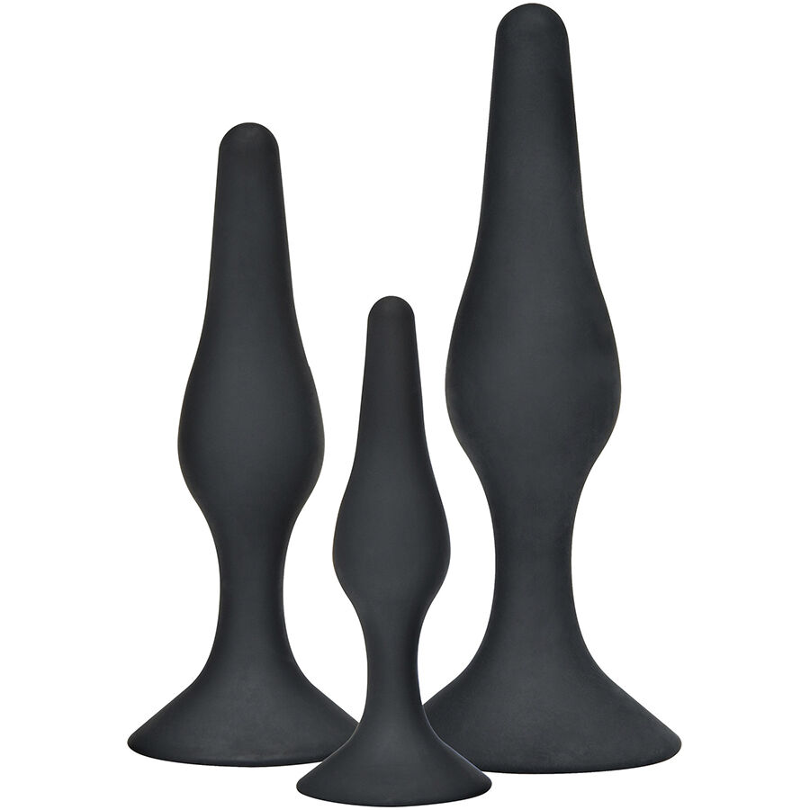 TOYJOY - Plug anal CURVY COMPANIONS 3 pièces Noir TOYJOY - Plug anal CURVY COMPANIONS 3 pièces Noir – Image 1